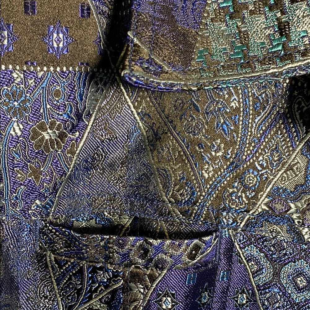 Coldwater Creek Blue Patchwork Design Jacket - image 4